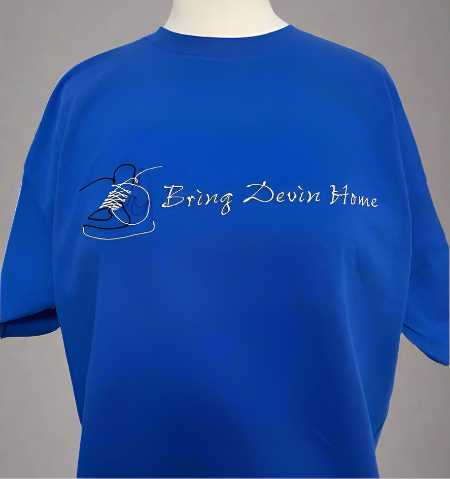 Embroidered Bring Devin Home T-Shirt