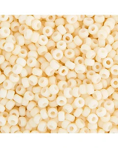 11/0 Miyuki Seed Beads Cream Opaque Matte