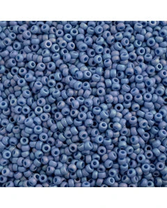 11/0 Miyuki Seed Beads Frosted Glazed/Rainbow Blue Matte AB