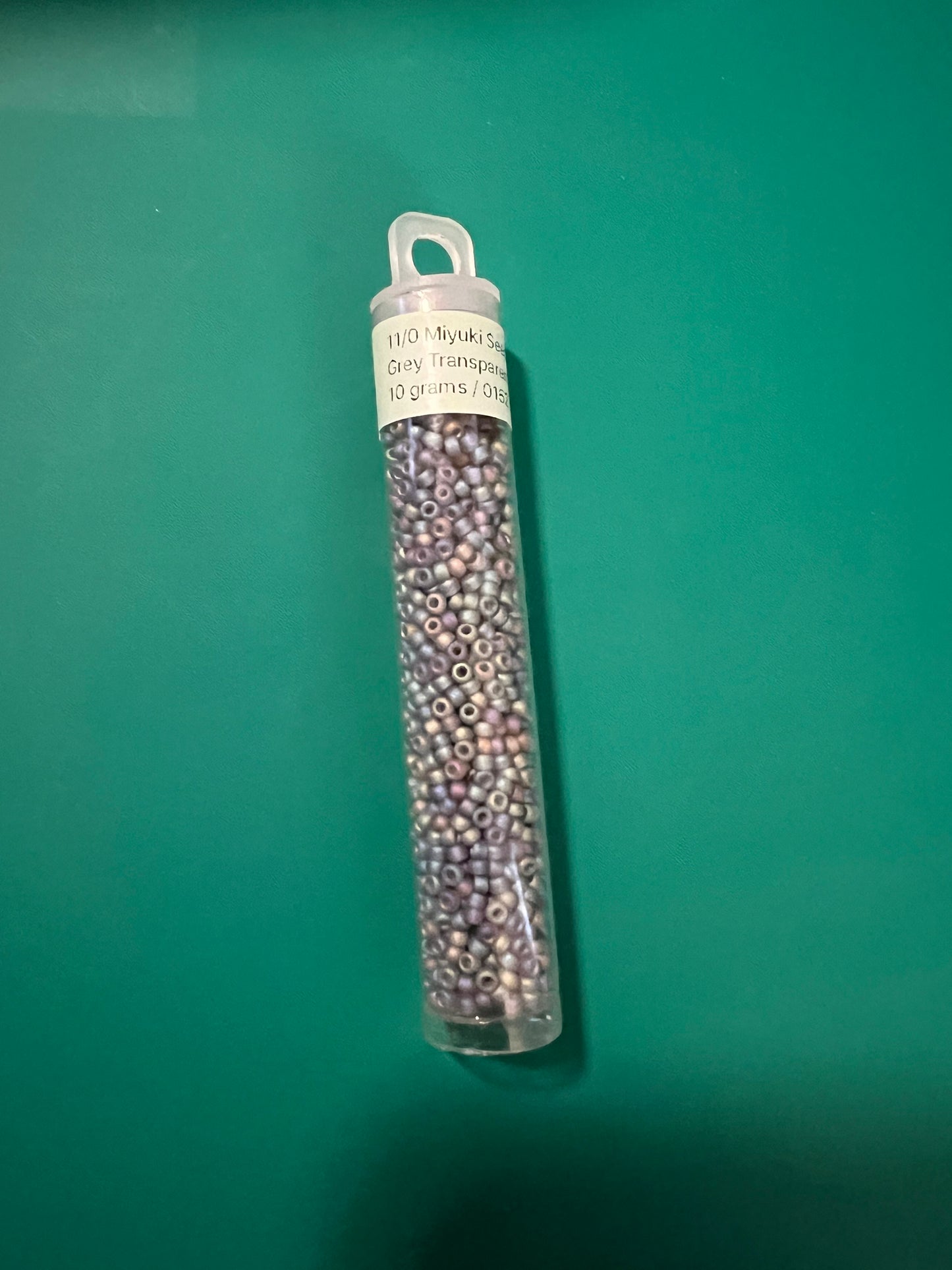 11/0 Miyuki Seed Beads Grey Transparent AB
