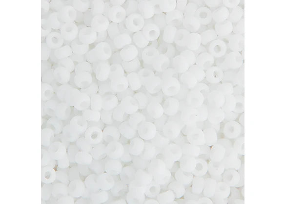 11/0 Miyuki Seed Beads Chalk White Opaque Matte