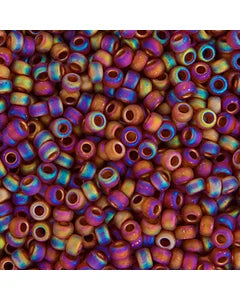 11/0 Miyuki Seed Beads Dark Topaz Transparent Matte