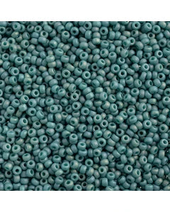 11/0 Miyuki Seed Beads Frosted Glazed/Rainbow Arctic Blue Matte AB