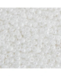 11/0 Miyuki Seed Beads White Pearl Opaque Luster